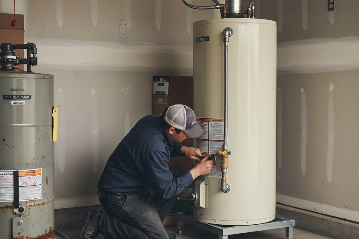 Water heater and shutoff valve replacement in Pebble Beach